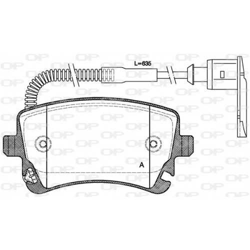 BRAKE PADS OPEN PARTS 1PCS 