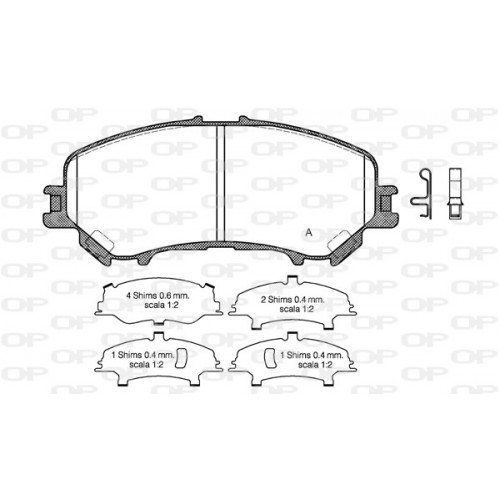 BRAKE PADS OPEN PARTS 1PCS 