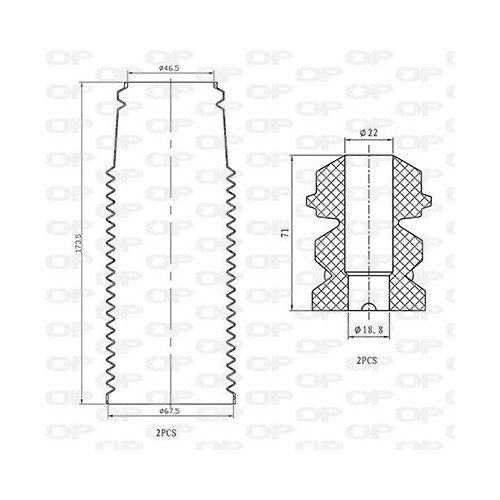 OP DUST COVER KIT 4PCS 