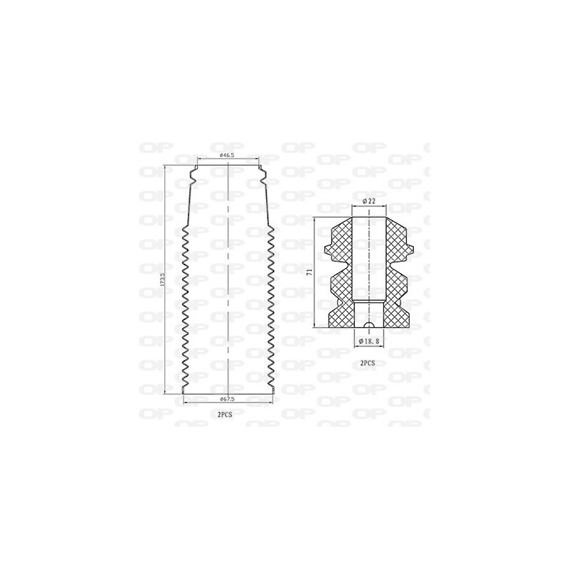 OP DUST COVER KIT 4PCS 