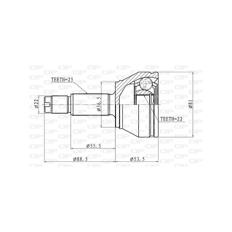 CV JOINT OPEN PARTS SPIN JOINT 1pcs 