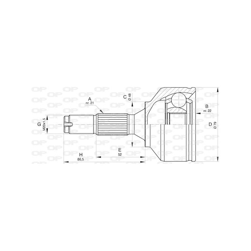 CV JOINT OPEN PARTS 1pcs 