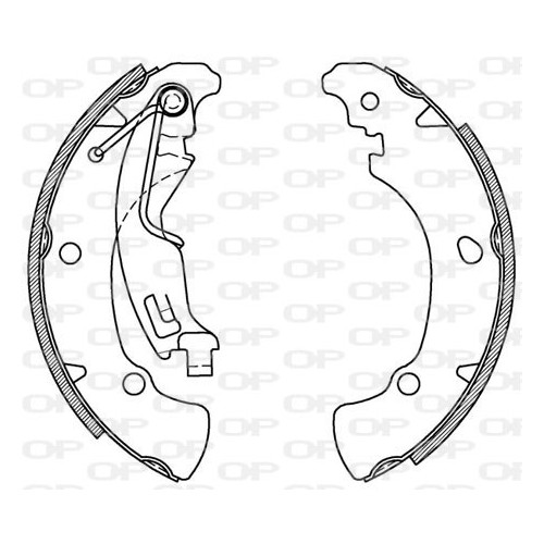 BRAKE SHOES OPEN PARTS ADVANCE 