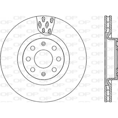 BRAKE DISC OPEN PARTS ADAPTIVE 2pcs 