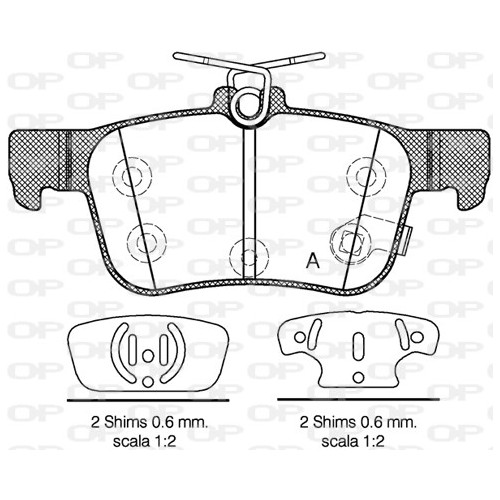 BRAKE PADS OPEN PARTS 1PCS 