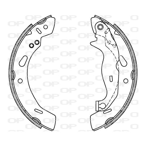 BRAKE SHOES OPEN PARTS ADVANCE 