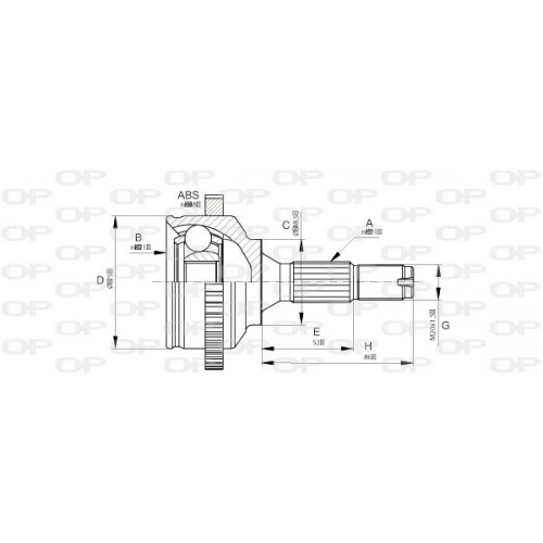 CV JOINT OPEN PARTS SPIN JOINT 1pcs 