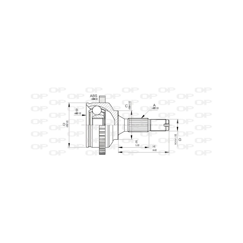 CV JOINT OPEN PARTS SPIN JOINT 1pcs 