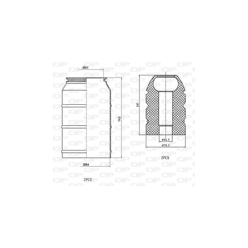 OP DUST COVER KIT 4PCS 