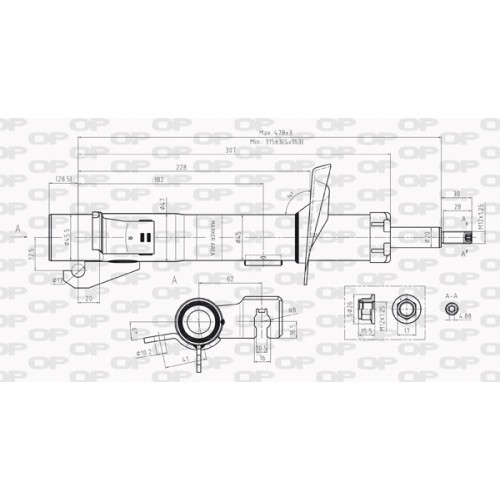 SHOCK ABSORBER OP FRONT RIGHT SIDE 1 PCS 