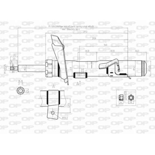 SHOCK ABSORBER OP FRONT LEFT SIDE 1 PCS 