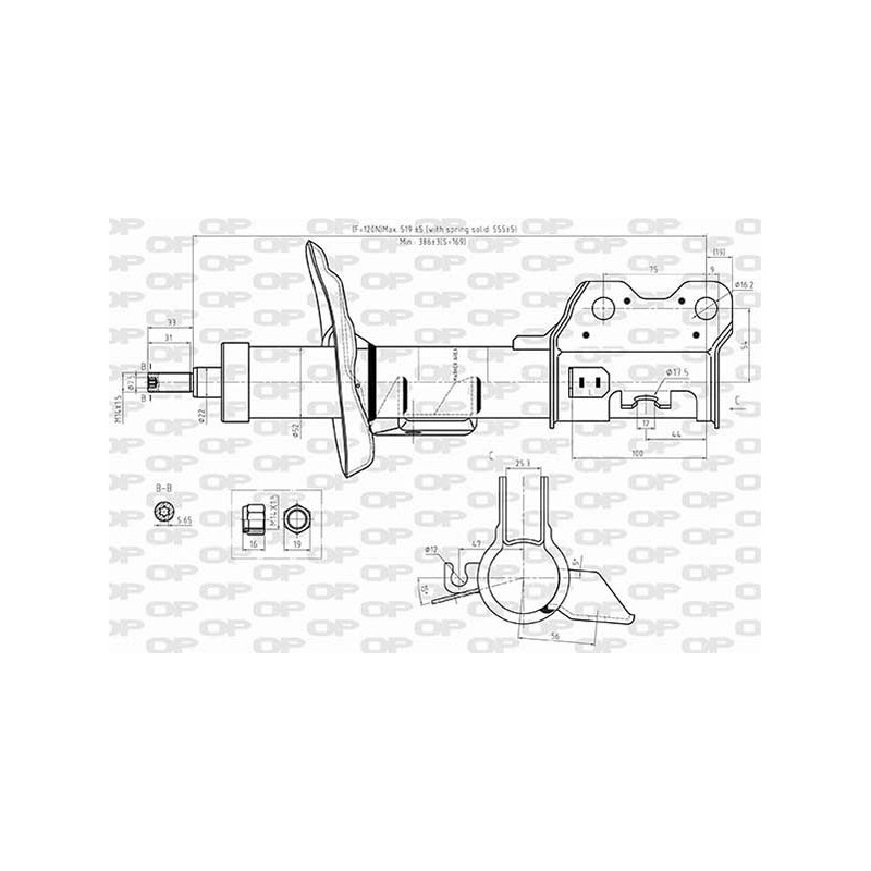OP SHOCK ABSORBER FRONT LEFT 