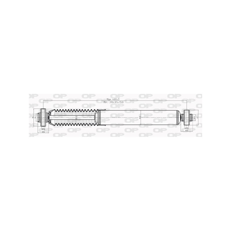 SHOCK ABSORBER OP REAR 1 PCS 