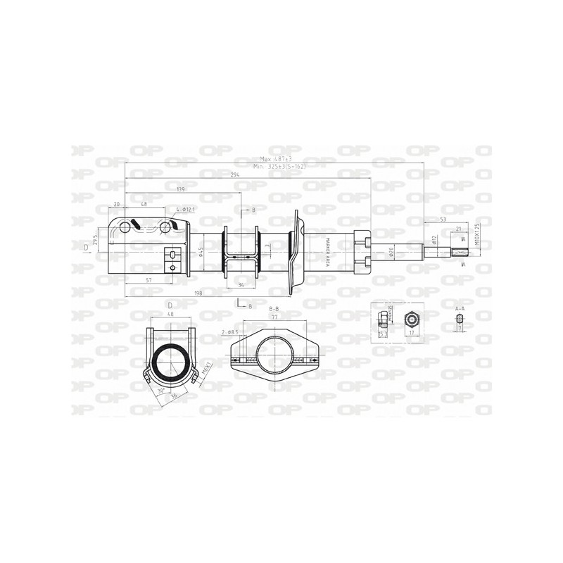 SHOCK ABSORBER OP FRONT 1 PCS 