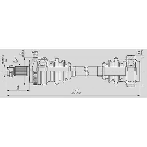 DRIVE SHAFT OPEN PARTS SPIN AXLE 1pcs 