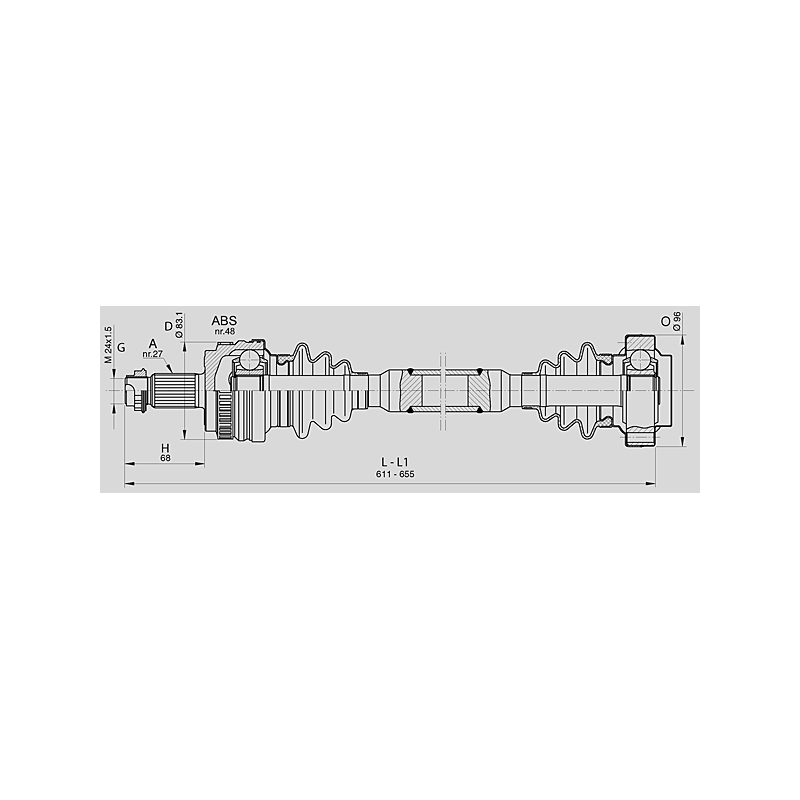 DRIVE SHAFT OPEN PARTS SPIN AXLE 1pcs 