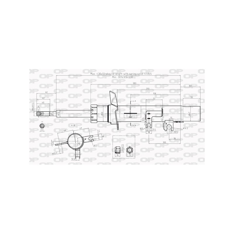 SHOCK ABSORBER OP FRONT RIGHT SIDE 1 PCS 