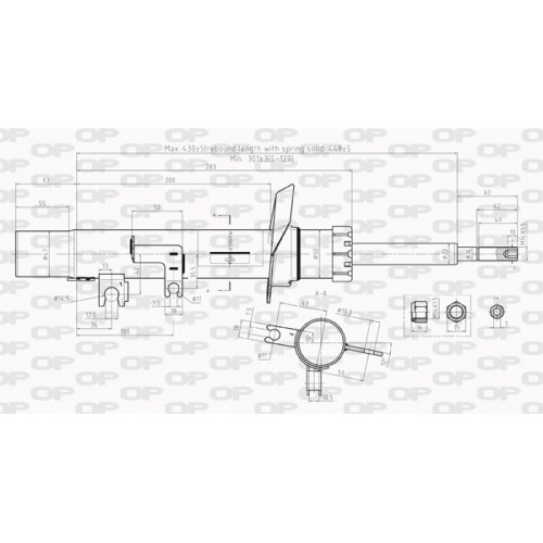 SHOCK ABSORBER OP FRONT LEFT SIDE 1 PCS 
