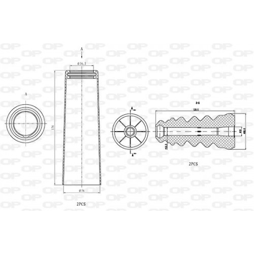 OP DUST COVER KIT 4PCS 