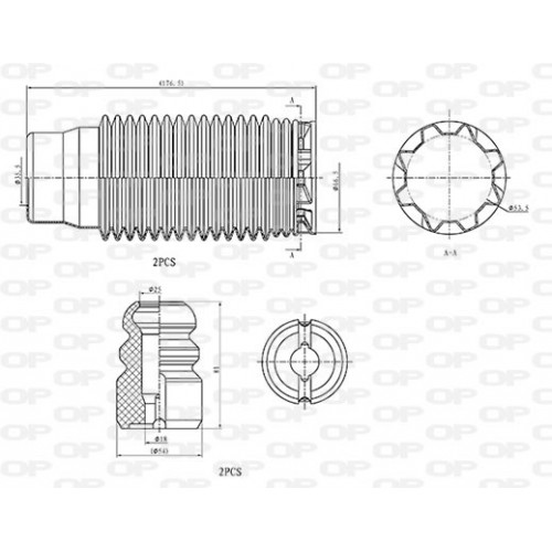 OP DUST COVER KIT 4PCS 