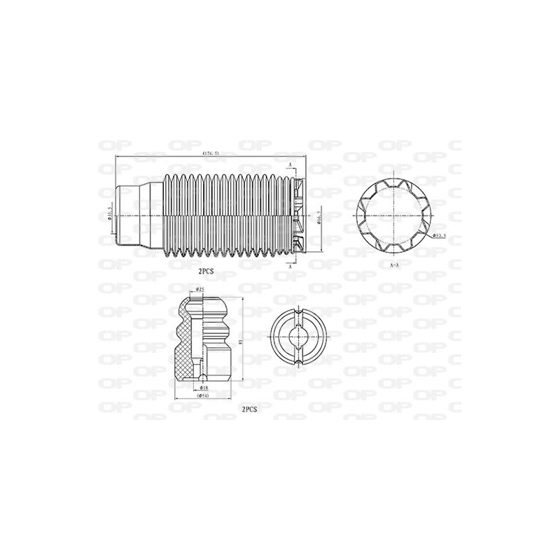 OP DUST COVER KIT 4PCS 