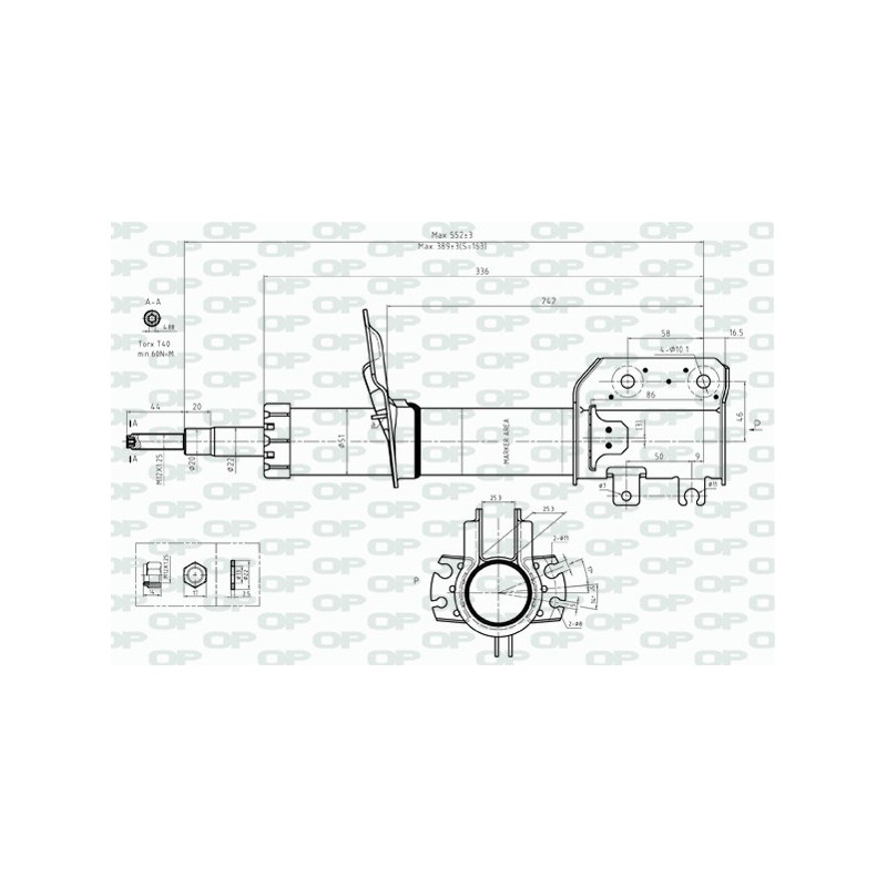SHOCK ABSORBER OP FRONT SIDE 1 PCS 