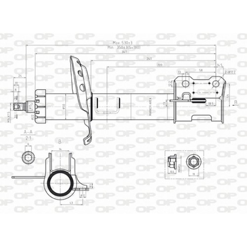 SHOCK ABSORBER OP FRONT LEFT SIDE 1 PCS 