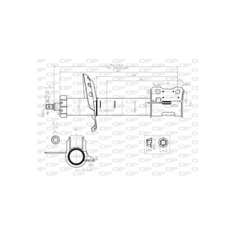 SHOCK ABSORBER OP FRONT LEFT SIDE 1 PCS 