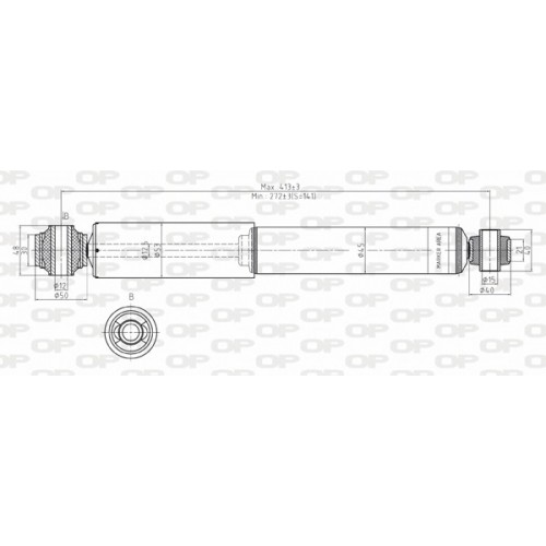 SHOCK ABSORBER OP REAR 1 PCS 