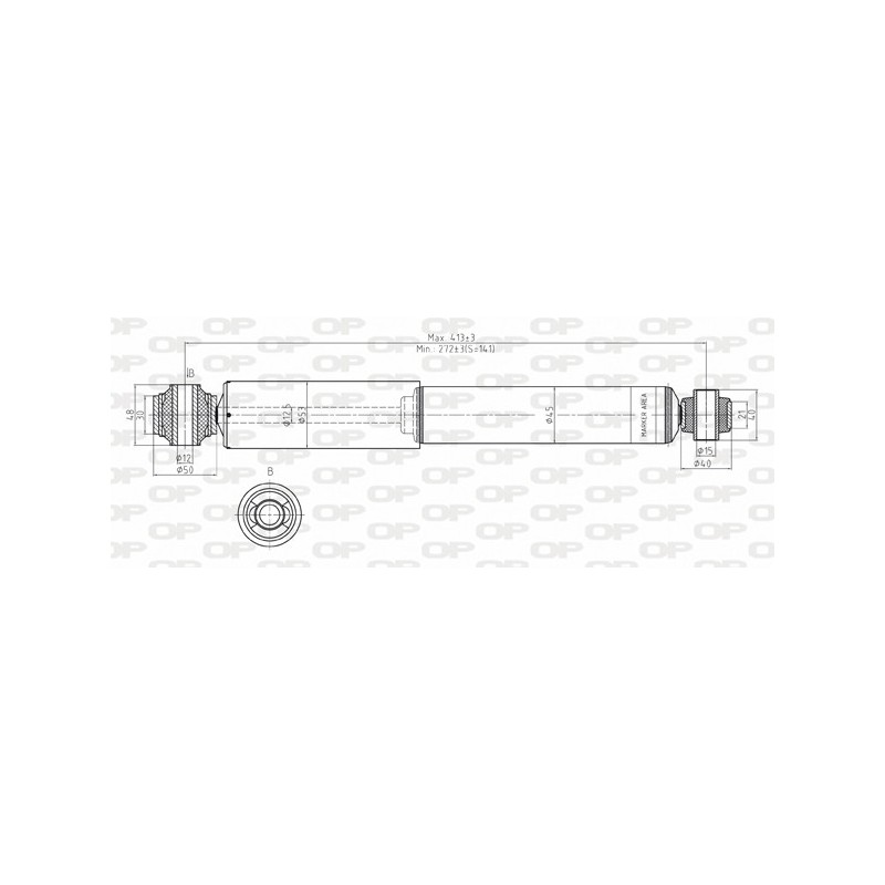 SHOCK ABSORBER OP REAR 1 PCS 
