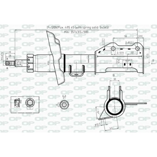 SHOCK AB OP FRONT RIGHT 1  PCS 