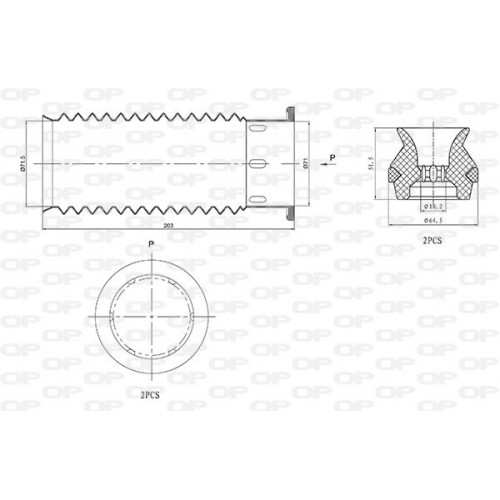 OP DUST COVER KIT 4PCS 