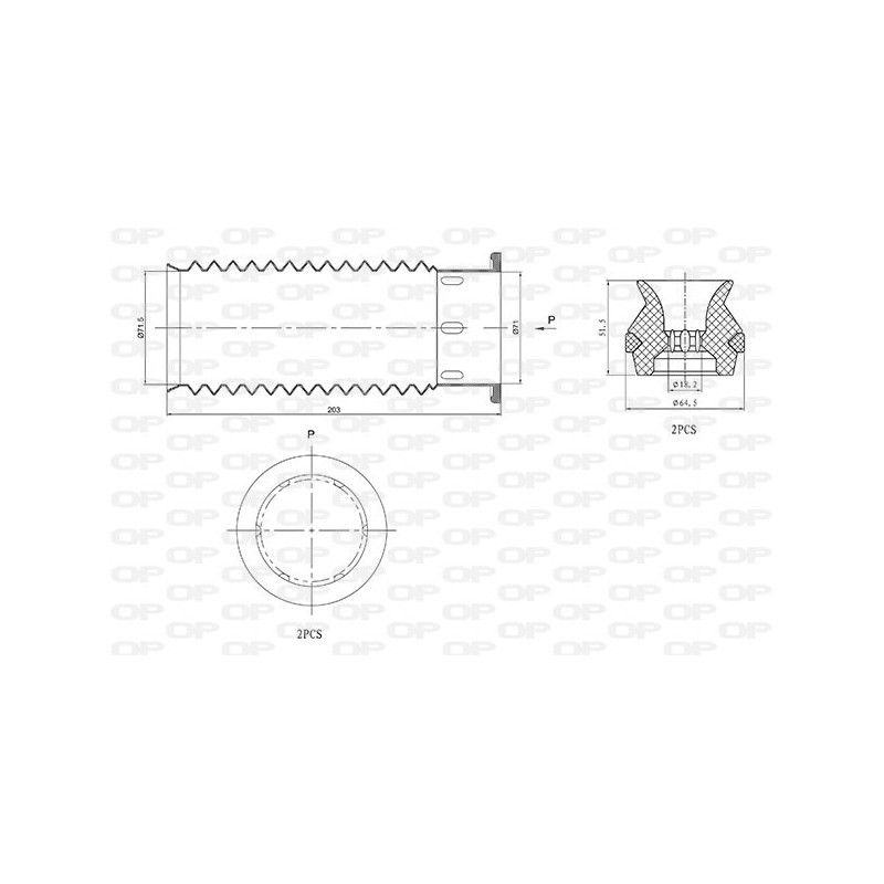 OP DUST COVER KIT 4PCS 