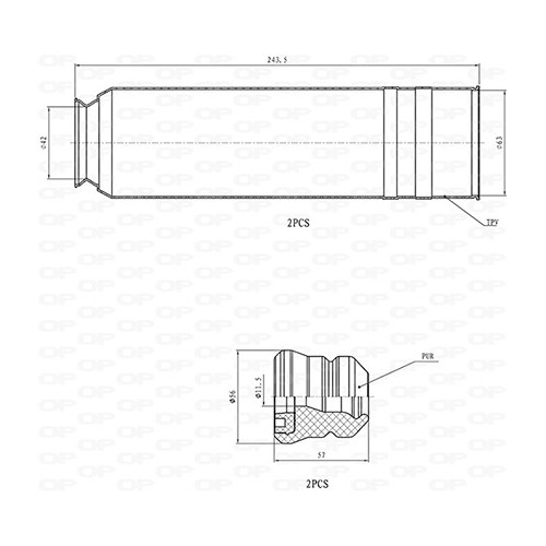 OP DUST COVER KIT 4PCS 