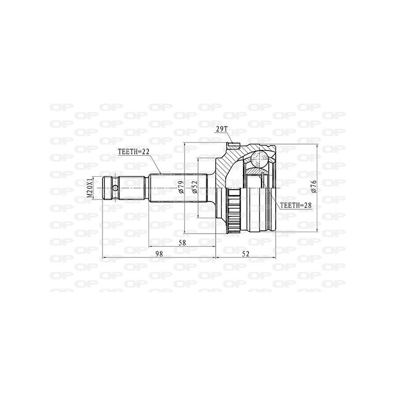 CV JOINT OPEN PARTS SPIN JOINT 1pcs 