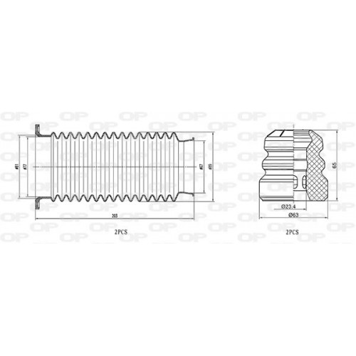 OP DUST COVER KIT 4PCS 