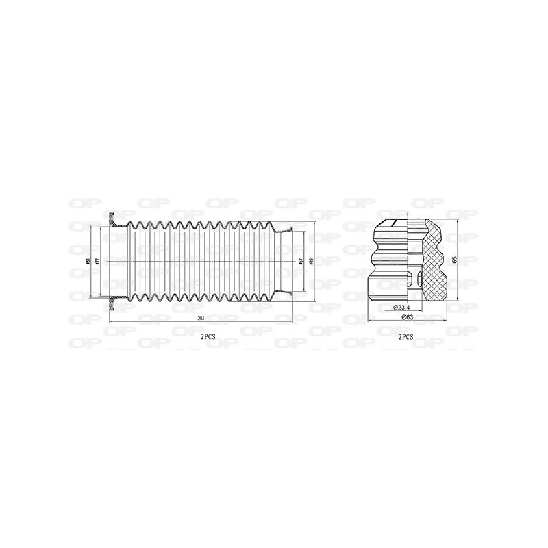 OP DUST COVER KIT 4PCS 