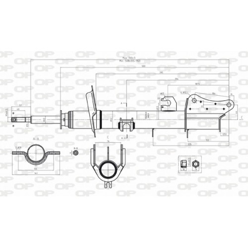 SHOCK ABSORBER OP REAR 1 PCS 