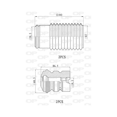 OP DUST COVER KIT 4PCS 