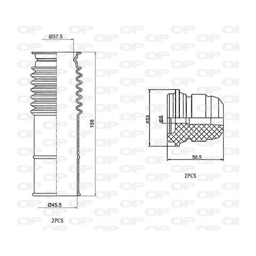OP DUST COVER KIT 4PCS 