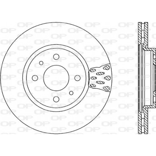 BRAKE DISC OPEN PARTS ADAPTIVE 2pcs 