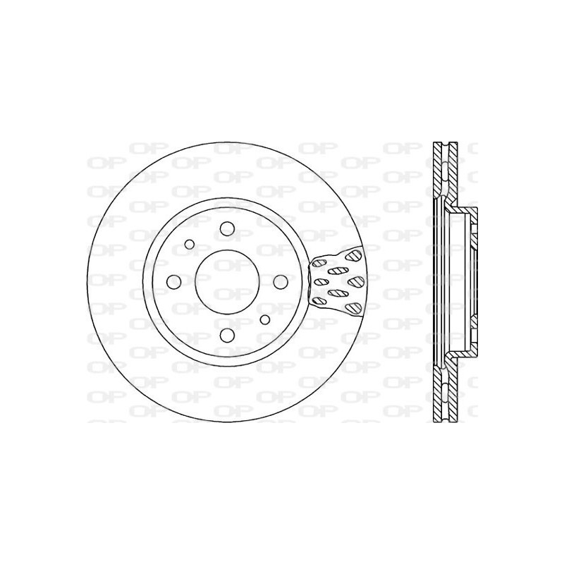 BRAKE DISC OPEN PARTS ADAPTIVE 2pcs 