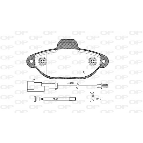 BRAKE PADS OPEN PARTS 1PCS 