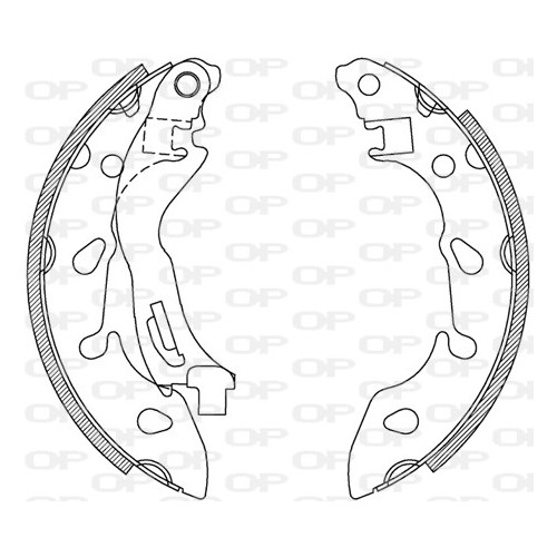 BRAKE SHOES OPEN PARTS ADVANCE 