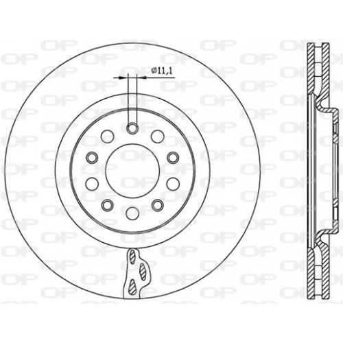 BRAKE DISC OPEN PARTS ADAPTIVE 2pcs 