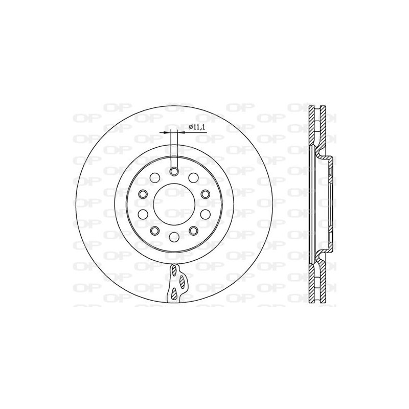 BRAKE DISC OPEN PARTS ADAPTIVE 2pcs 