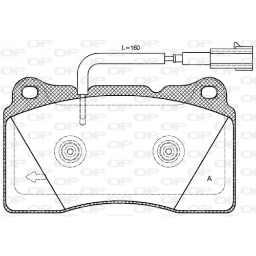 BRAKE PADS OPEN PARTS 1PCS 