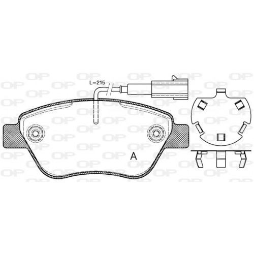 BRAKE PADS OPEN PARTS 1PCS 