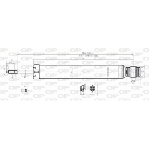 SHOCK ABSORBER OP REAR 1 PCS 