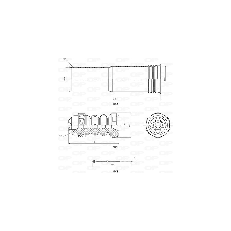 OP DUST COVER KIT 4PCS 